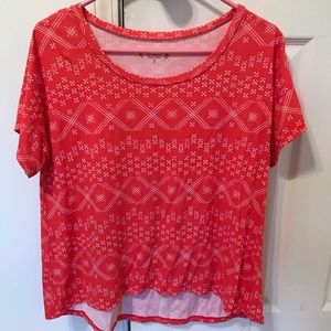 Red and white Cato tee